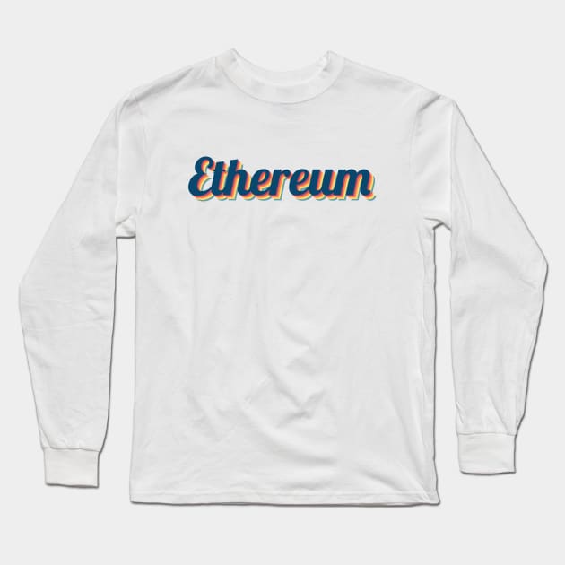 Ethereum Retro Long Sleeve T-Shirt by felixbunny